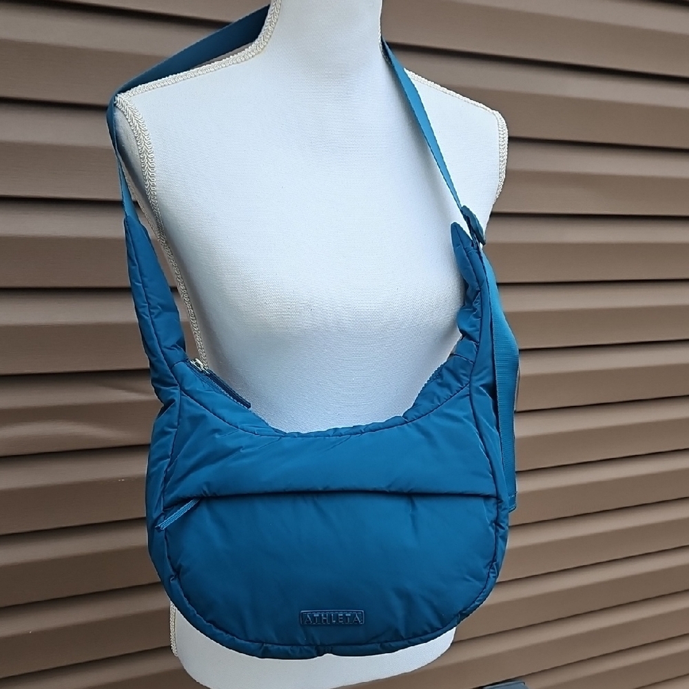 Athleta Teal Small Crossbody Hobo Bag - Picture 11 of 11